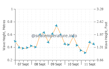 Praia dos Tres Irmaos wave height and direction