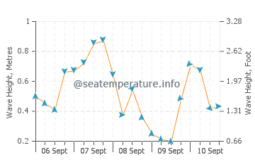 Puerto Piramides wave height and direction