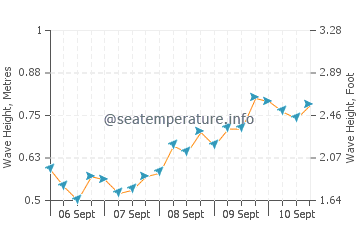 Puna Island wave height and direction