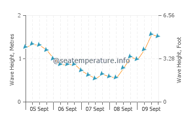 Salinas del Carmen wave height and direction