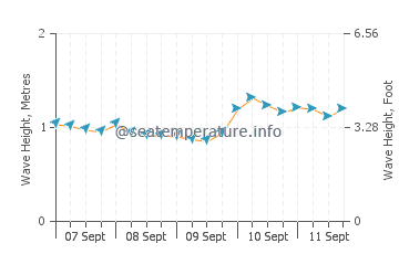 San Simeon wave height and direction