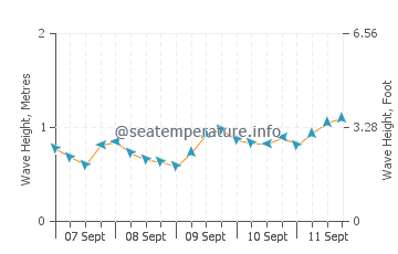 Santa Clara del Mar wave height and direction