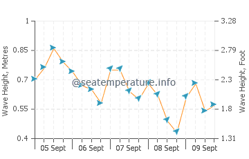 Sao Beach wave height and direction