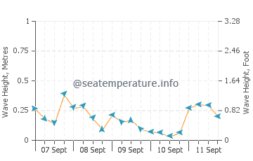 Silver Bay wave height and direction