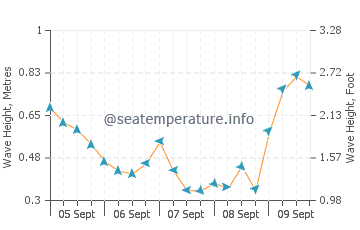 South Arm wave height and direction