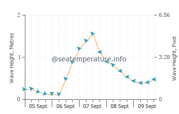 South Shields wave height and direction