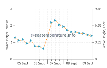 Stokes Bay wave height and direction