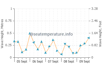 Stratford wave height and direction