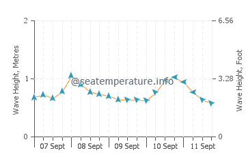 Summerville Beach wave height and direction