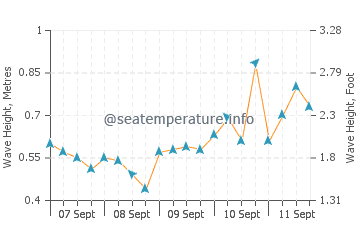 Tres Arroyos wave height and direction