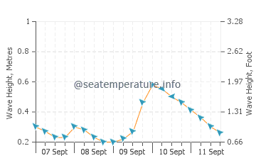 Clifton wave height and direction