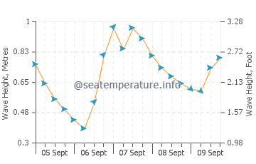 Vilanova De Arousa wave height and direction