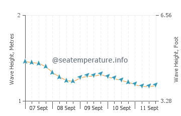 Villa Obregon wave height and direction