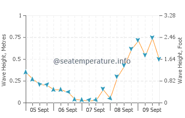 Villa Traful wave height and direction