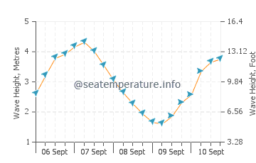 Waitakere wave height and direction