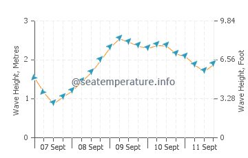 Wye River wave height and direction