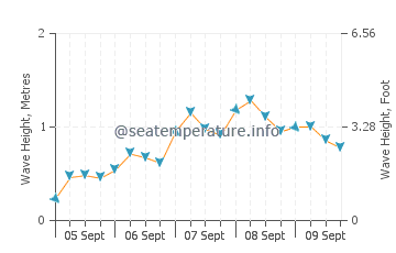 Zabargad Island wave height and direction