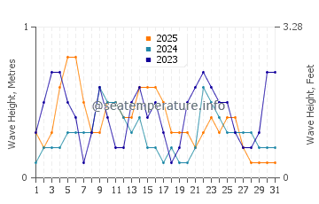 Waves height in Al Luhayyah in January