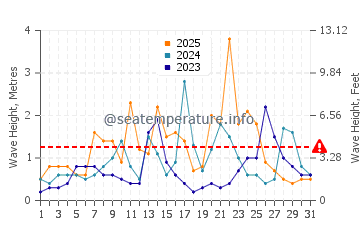 Waves height in Allende in January