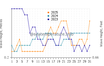 Waves height in Alor Island in January