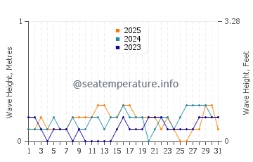 Waves height in Alor Setar in January