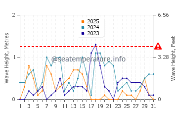 Waves height in Bagcilar in January