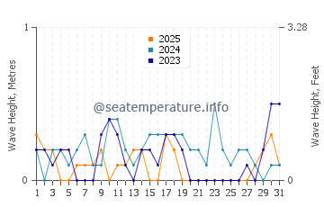 Waves height in Basra in January