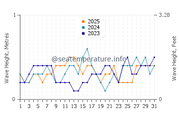 Waves height in Bauan in January