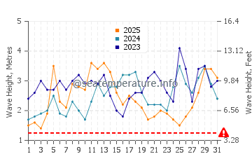 Waves height in Cagamotan in January