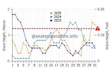 Waves height in Congkar in January