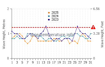 Altezza delle onde David a gennaio
