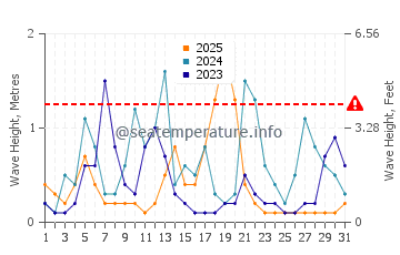 Waves height in Derepazari in January