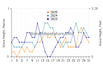 Waves height in Doljo in January