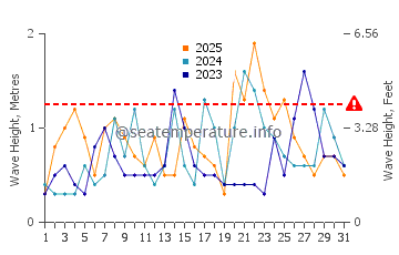 Altezza delle onde El Cuyo a gennaio