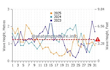 Waves height in Enkhuizen in January