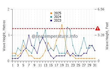 Waves height in Giresun in January