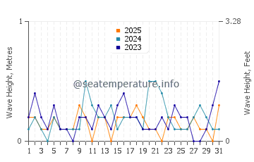 Altezza delle onde Hornopirén a gennaio