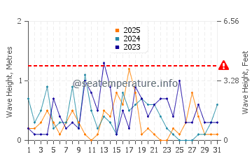 Waves height in Jianfeng in January