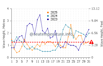 Altezza delle onde Kilrush a gennaio