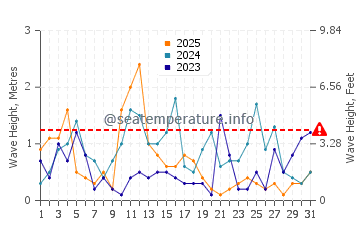 Waves height in Krynica Morska in January