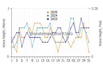 Waves height in Marao in January