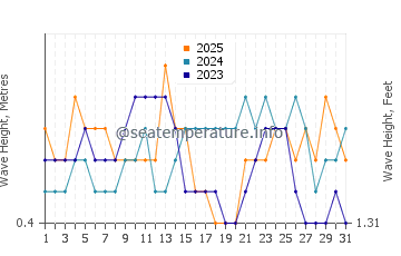 Altezza delle onde Marapanim a gennaio