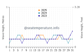 Waves height in Mulappilangad in January