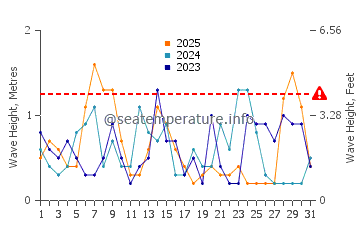 Waves height in Numazu in January