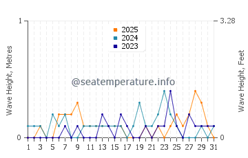 Waves height in Ono in January