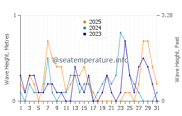 Waves height in Otsu in January
