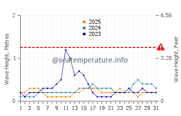 Waves height in Palimbang in January