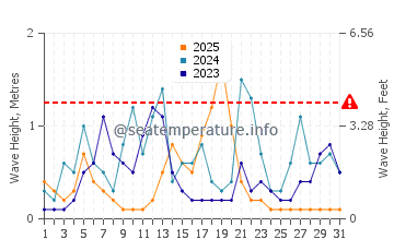 Waves height in Piraziz in January