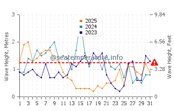 Altezza delle onde Sea Palling a gennaio