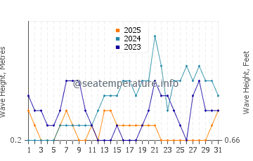 Waves height in Seram in January